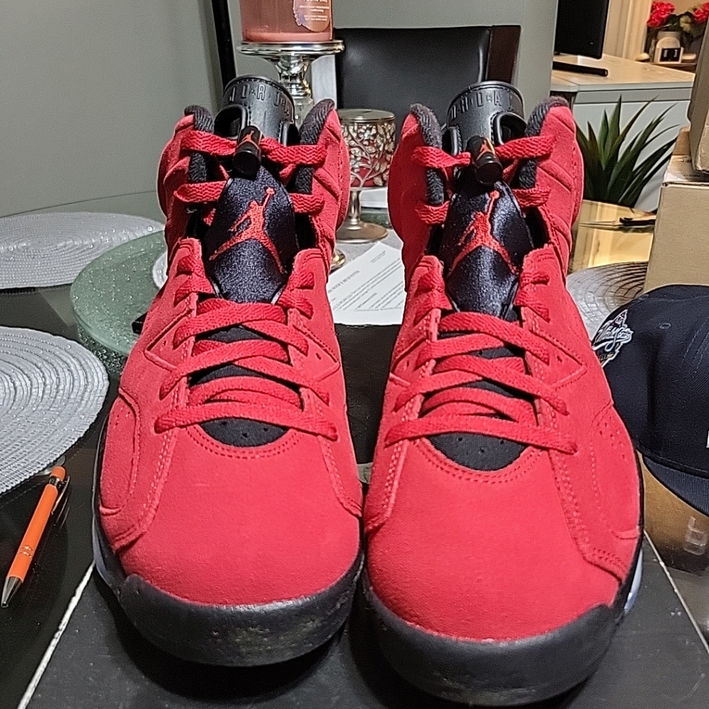 Jordan Red and Black High-Top Sneakers